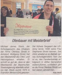 Ofenbauer mit Meisterbrief Intelligenzblatt 11.02.2015